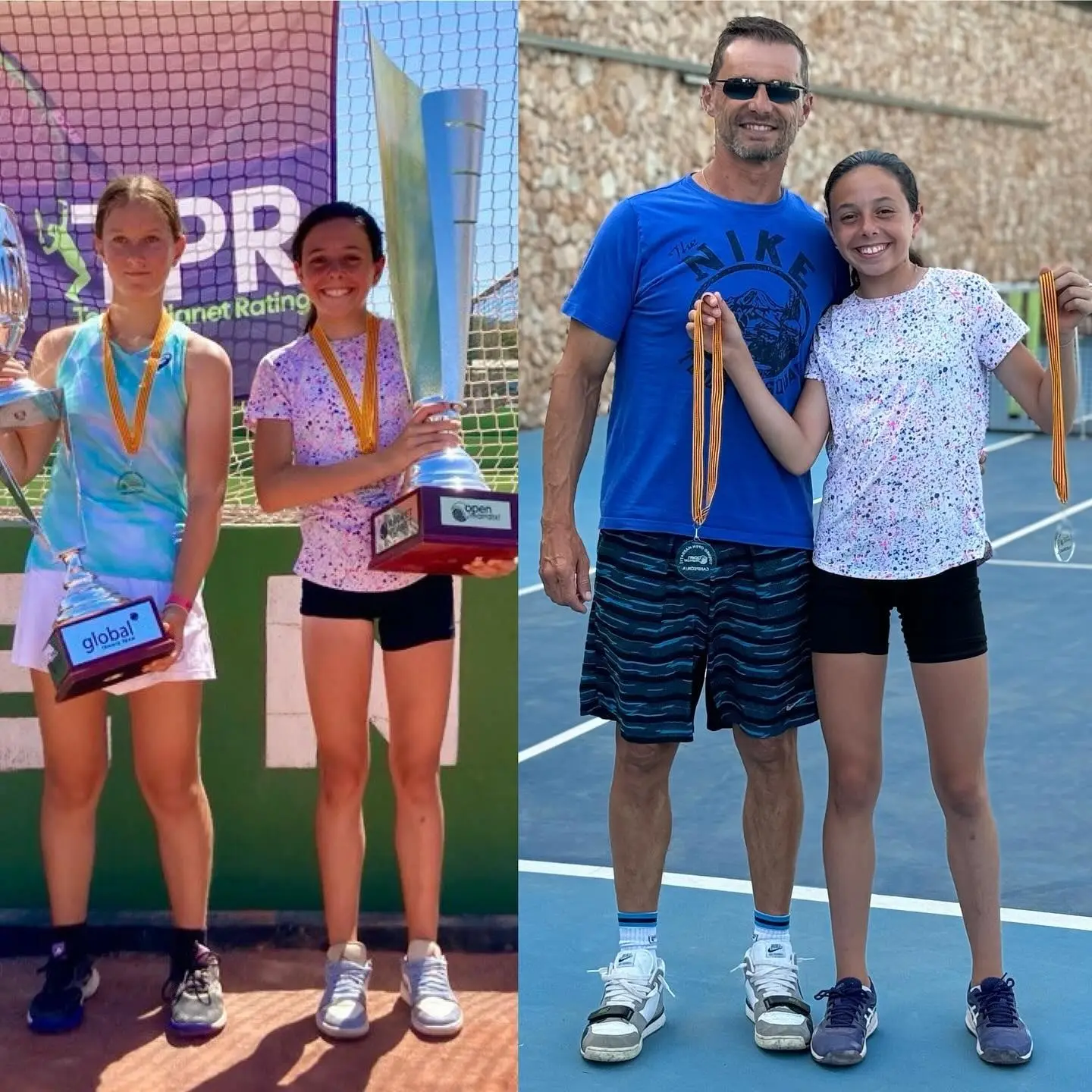 Jérôme Adamec y Lyla Wood con sus trofeos
